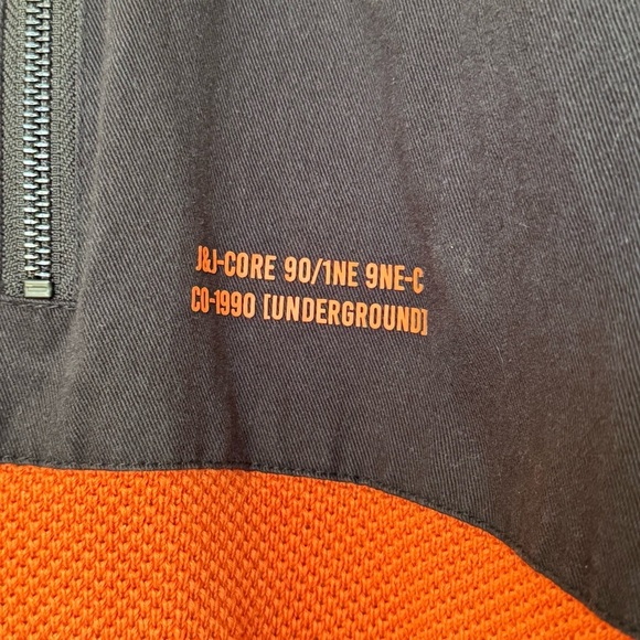 Jack and Jones Orange Zip Pullover Crew Neck Sweater Size L - Picture 6 of 10